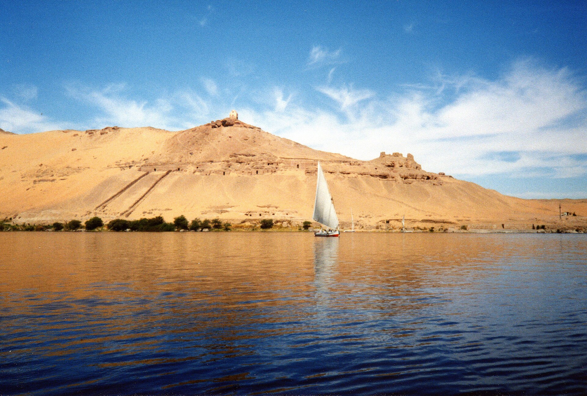 A felucca sailing on the Nile