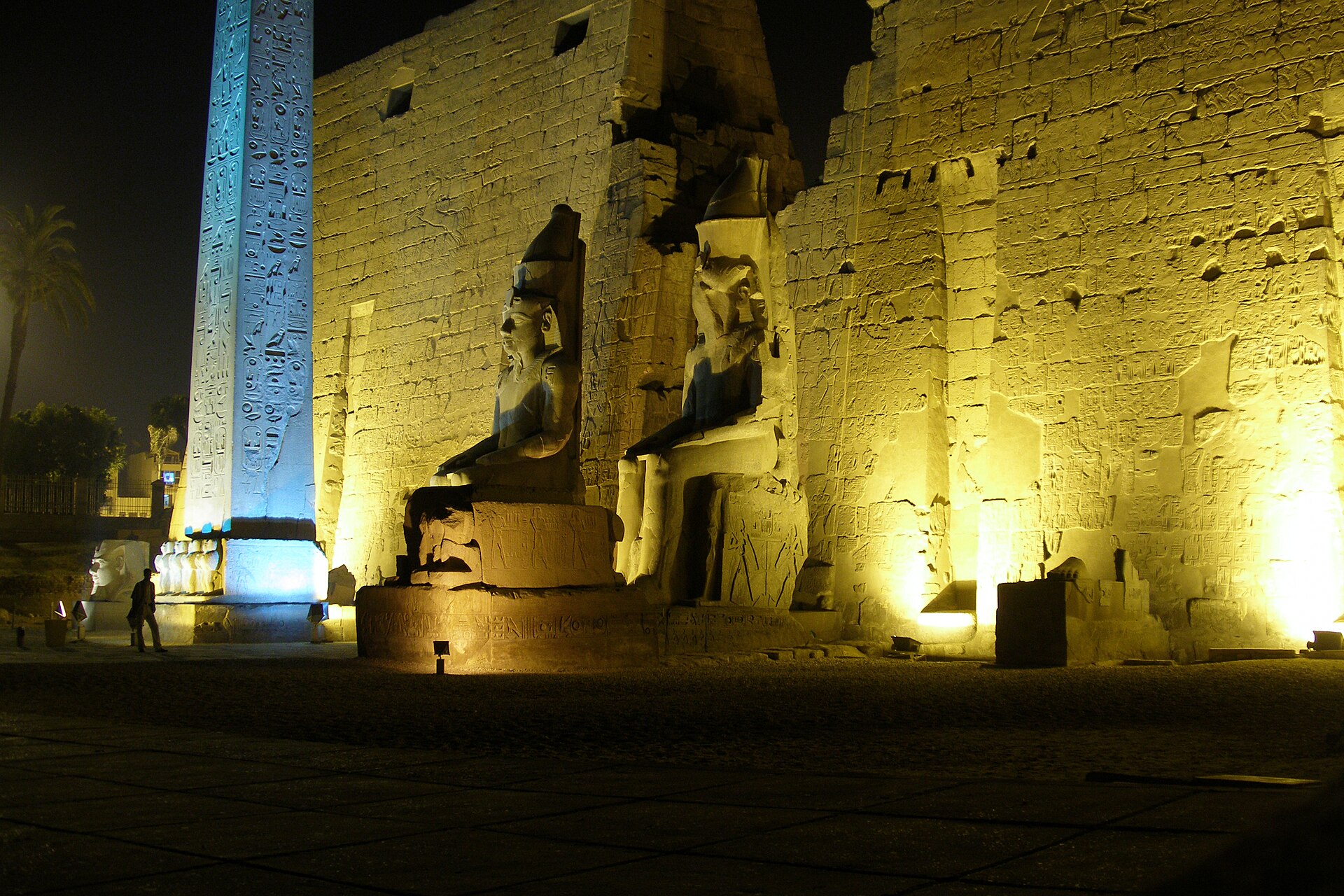 Luxor Temple at night